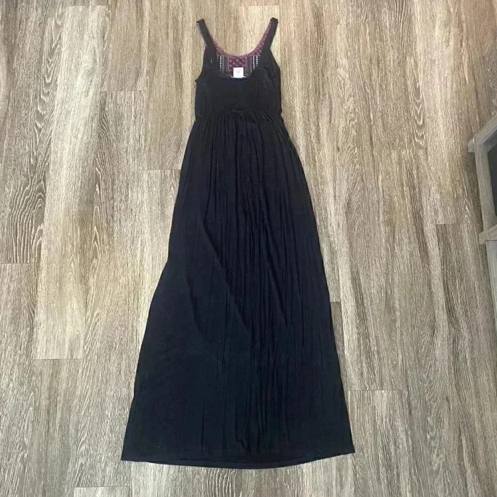Womens Charlotte Russe Black Maxi Dress - M